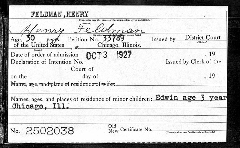Petition for Naturalization · 3 October 1927 — document scan