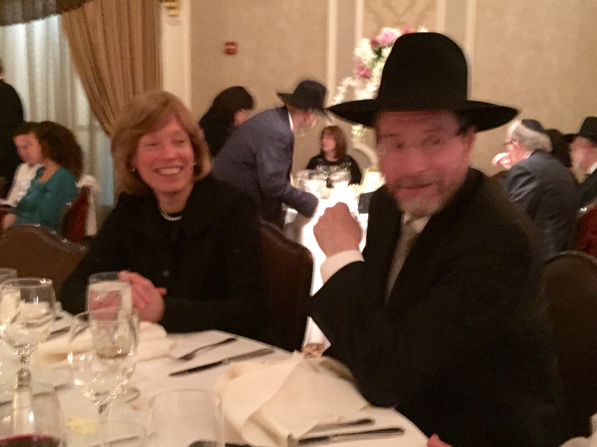 Rivka 'Rivky' Feig with her husband R' Laibe Schwartz, November 23, 2014